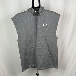 Under Armour Mens Icon Fleece Sleeveless Hoodie Size L   New (Item 148)